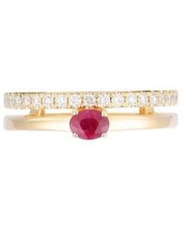Gregg Ruth - 14K 0.58 Ct. Tw. Diamond & Ruby Ring - Lyst