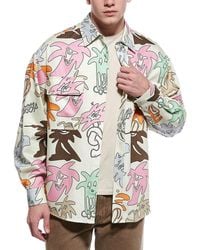 Palm Angels - Denim Print Overshirt - Lyst