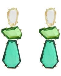 Liv Oliver - 18k Plated 18.75 Ct. Tw. Quartz Geometric Earrings - Lyst