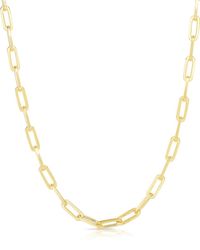 Glaze Jewelry - Gold Over Silver Paperclip Chain Necklace - Lyst