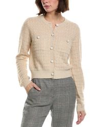 FRAME - Frame The Lurex Check Alpaca-Blend Cardigan - Lyst