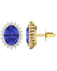 Diana M. Jewels - Fine Jewelry 14k 2.56 Ct. Tw. Diamond & Tanzanite Studs - Lyst