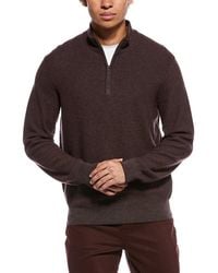 Vince - Geo Jacquard 1/4-Zip Wool & Cashmere-Blend Sweater - Lyst