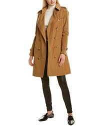 Burberry Detachable Hood Trench Coat - Natural