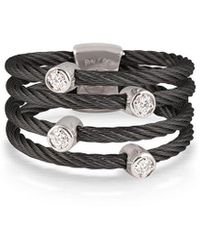 Alor - Noir 18k 0.09 Ct. Tw. Diamond Cable Ring - Lyst