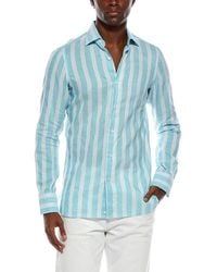 Isaia - Linen-Blend Dress Shirt - Lyst