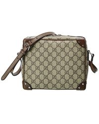 Gucci - GG Supreme Canvas & Leather Shoulder Bag - Lyst