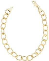 Italian Gold - 14k Oval Link Chain Bracelet - Lyst