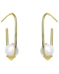 Rachel Glauber - 18k Over Silver 8.5mm Freshwater Pearl Earrings - Lyst