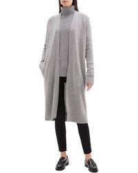 Theory - Long Wool & Cashmere-Blend Sweater Cardigan - Lyst