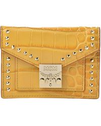 MCM - Croc-Embossed Leather Wallet - Lyst