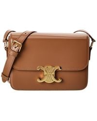 Celine - Teen Triomphe Leather Shoulder Bag - Lyst