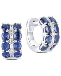 Gregg Ruth - 14K 4.49 Ct. Tw. Diamond & Sapphire Huggie Earring - Lyst