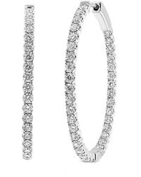 Forever Creations USA Inc. - Forever Creations 14K 0.83 Ct. Tw. Diamond Hoops - Lyst