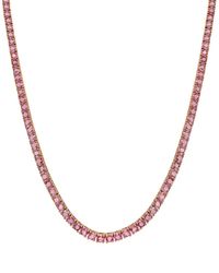 Sabrina Designs - 14k Rose Gold 12.17 Ct. Tw. Pink Sapphire Tennis Necklace - Lyst