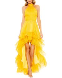 Mac Duggal - Ruffle Tiered Pleated A-Line Dress - Lyst