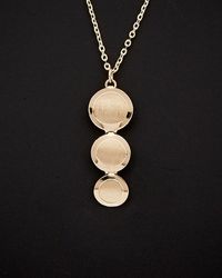 Italian Gold - 14k Graduated Disc Adjustable Necklace - Lyst