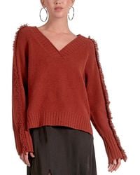 Elan - V-Neck Wool-Blend Pullover - Lyst