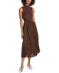 10 Crosby Derek Lam - Maizie Mock Neck Pleated Sweaterdress - Lyst