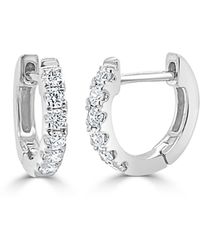 Sabrina Designs - 14k 0.18 Ct. Tw. Diamond Huggie Earrings - Lyst