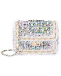 Tiffany & Fred Paris - Quilted Tweed & Pearls Messenger Bag - Lyst
