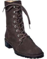 stuart weitzman henley suede combat boot