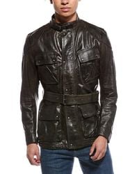 Belstaff - Legacy Trialmaster Leather Panther Jacket - Lyst