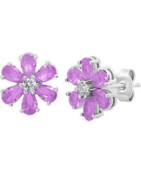 MaxColor - 1.20 Ct. Tw. Amethyst Stud Earrings - Lyst