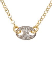 Meshmerise - 18k Over Silver 0.15 Ct. Tw. Diamond Necklace - Lyst