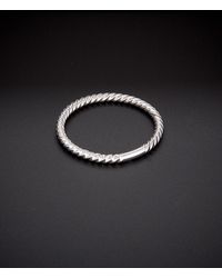 Italian Gold - 14k Ribbed Stack Ring - Lyst