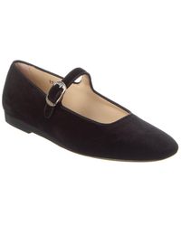Le Monde Beryl - Velvet Mary Jane Flats - Lyst