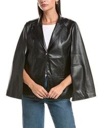 La Fiorentina - Faux Leather Cape - Lyst