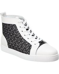Christian Louboutin - Louis Coated Canvas & Leather High-top Sneaker - Lyst