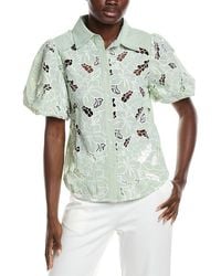 Gracia - Lace Cutwork Shirt - Lyst