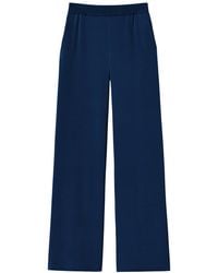 Lafayette 148 New York - Riverside Silk-Blend Wide Leg Plus Pant - Lyst