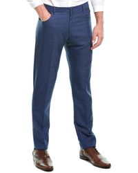 Zanella Wool Dress Pant - Blue
