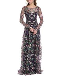 Marchesa - Embroidery On Tulle Gown - Lyst