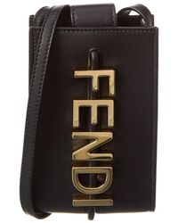 Fendi F is Fendi Gray Pebbled Leather Flat Pouch Large – Queen Bee