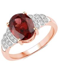 Diana M. Jewels - Fine Jewelry 14k Rose Gold 2.87 Ct. Tw. Diamond & Garnet Ring - Lyst