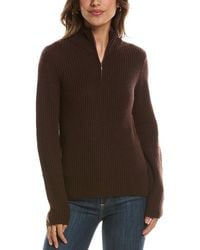 Forte - Zip Mock Neck 100% Cashmere Sweater - Lyst