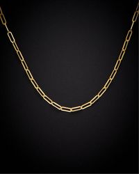 Italian Gold - 18K 2.5Mm Polished Paperclip Chain Necklace - Lyst
