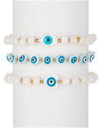 Eye Candy LA - Shell Pearl Santorini 3pc Eye Bracelet Set - Lyst