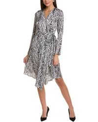 Donna Karan - Printed Wrap Dress - Lyst
