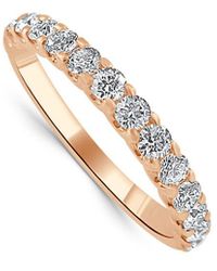 Sabrina Designs - 14k Rose Gold 0.57 Ct. Tw. Diamond Half-eternity Ring - Lyst