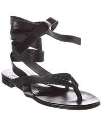 The Attico - Ankle Strap Leather Sandal - Lyst