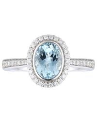 Gregg Ruth - 18K 1.44 Ct. Tw. Diamond & Aquamarine Ring - Lyst