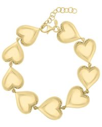 Italian Gold Over Silver - 14k Station Bracelet - Lyst