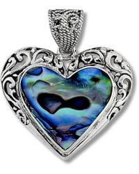 Samuel B. - Silver Abalone Heart Pendant - Lyst