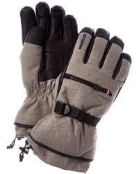 Moncler - Leather-Trim Gloves - Lyst