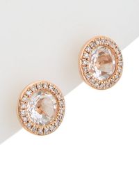 Diana M. Jewels - 14k 0.11 Ct. Tw. Diamond & Gemstone Earrings - Lyst